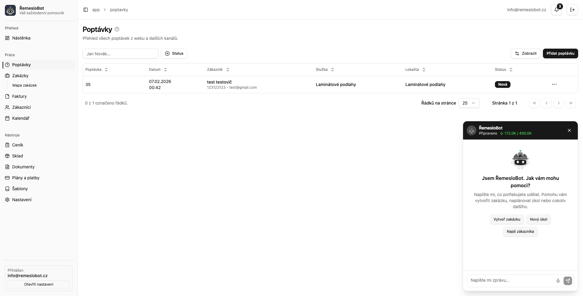 ŘemesloBot AI asistent pro instalatéry