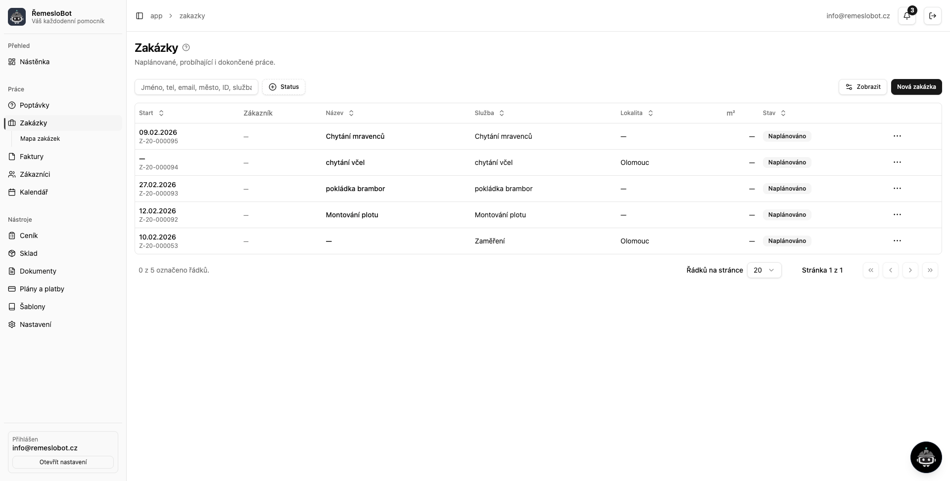 ŘemesloBot AI asistent pro zedníky